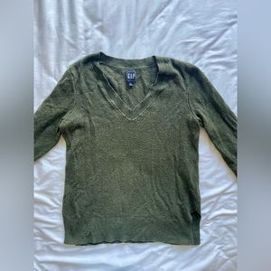 Olive V-Neck Sweater